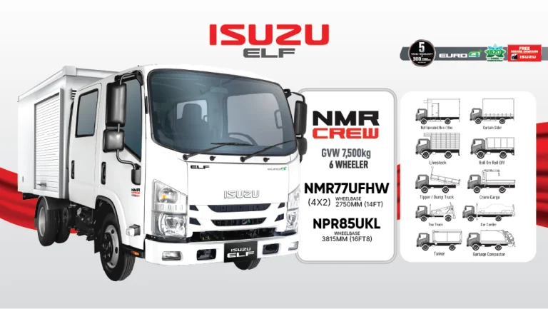 Isuzu NMR Crew: Spacious & Durable Crew Truck Built for Malaysian Construction & Delivery Needs