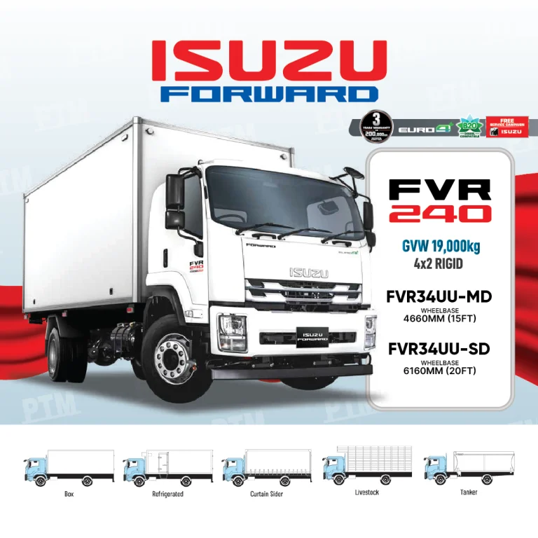 ISUZU FVR 240 – Heavy-duty truck available for purchase at PTM Auto