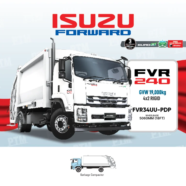 ISUZU FVR 240 – Heavy-duty truck available for purchase at PTM Auto