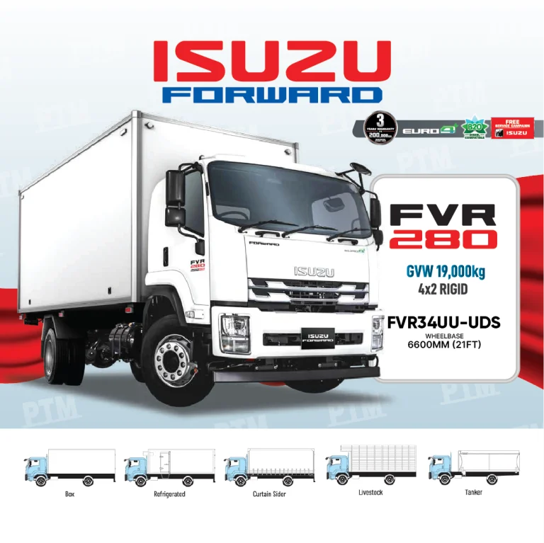 ISUZU FVR 280 – Heavy-duty truck available for purchase at PTM Auto